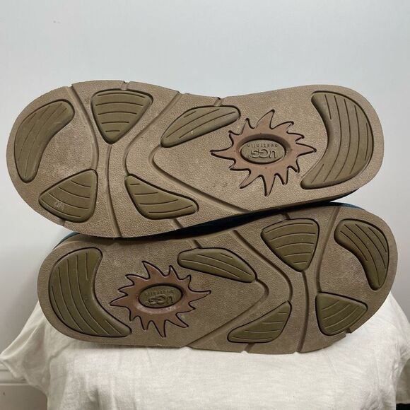 UGG Classic Tall 5235 Leather Sheepskin Winter Boots Sunset Turquoise Blue Zip 8 - Picture 8 of 11